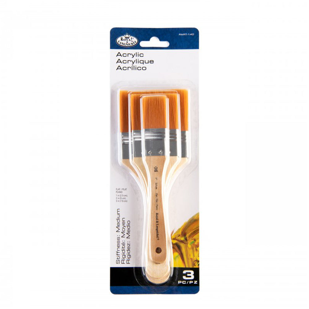 Gold Taklon Pinselset 3-teilig