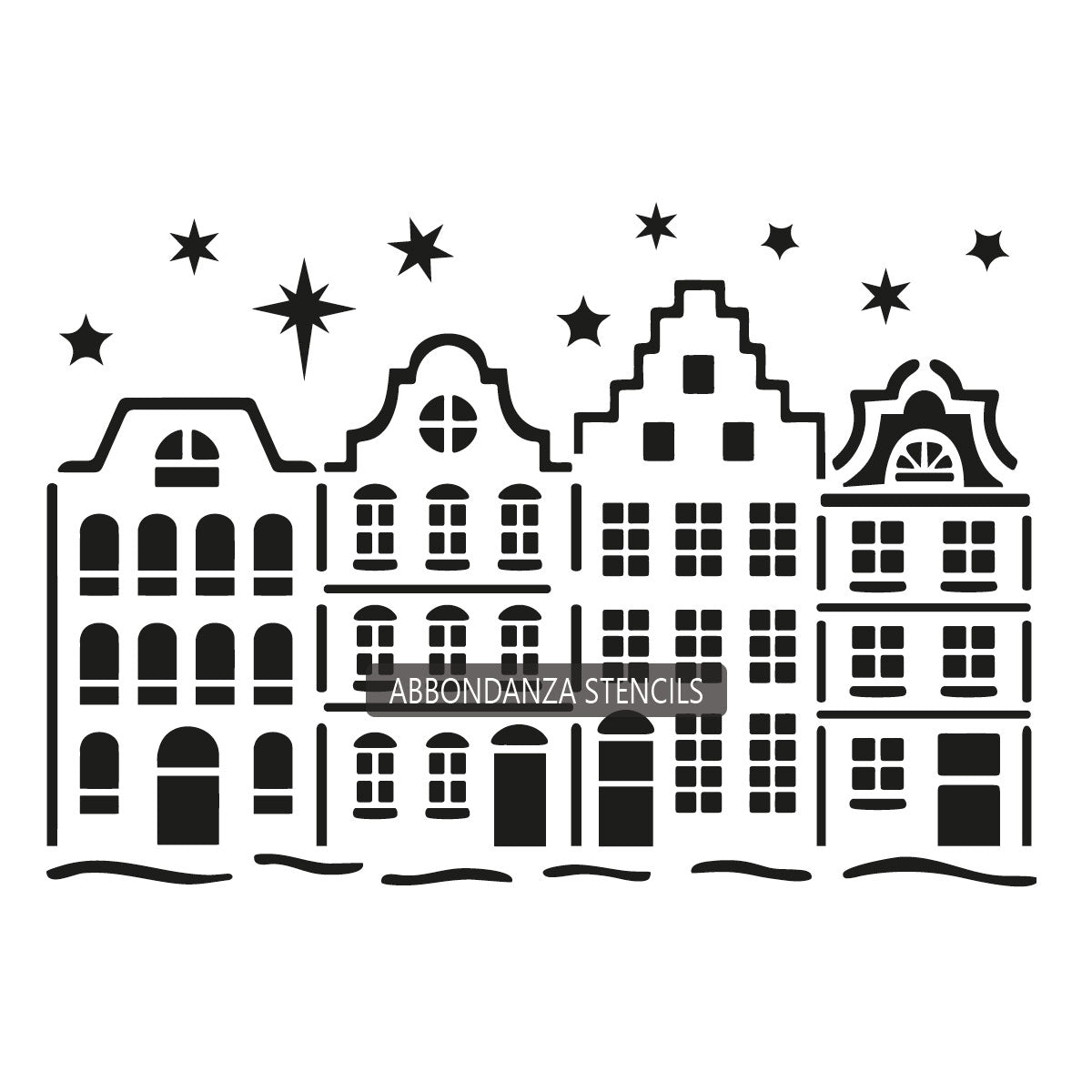 Schablone Weihnachtshäuschen