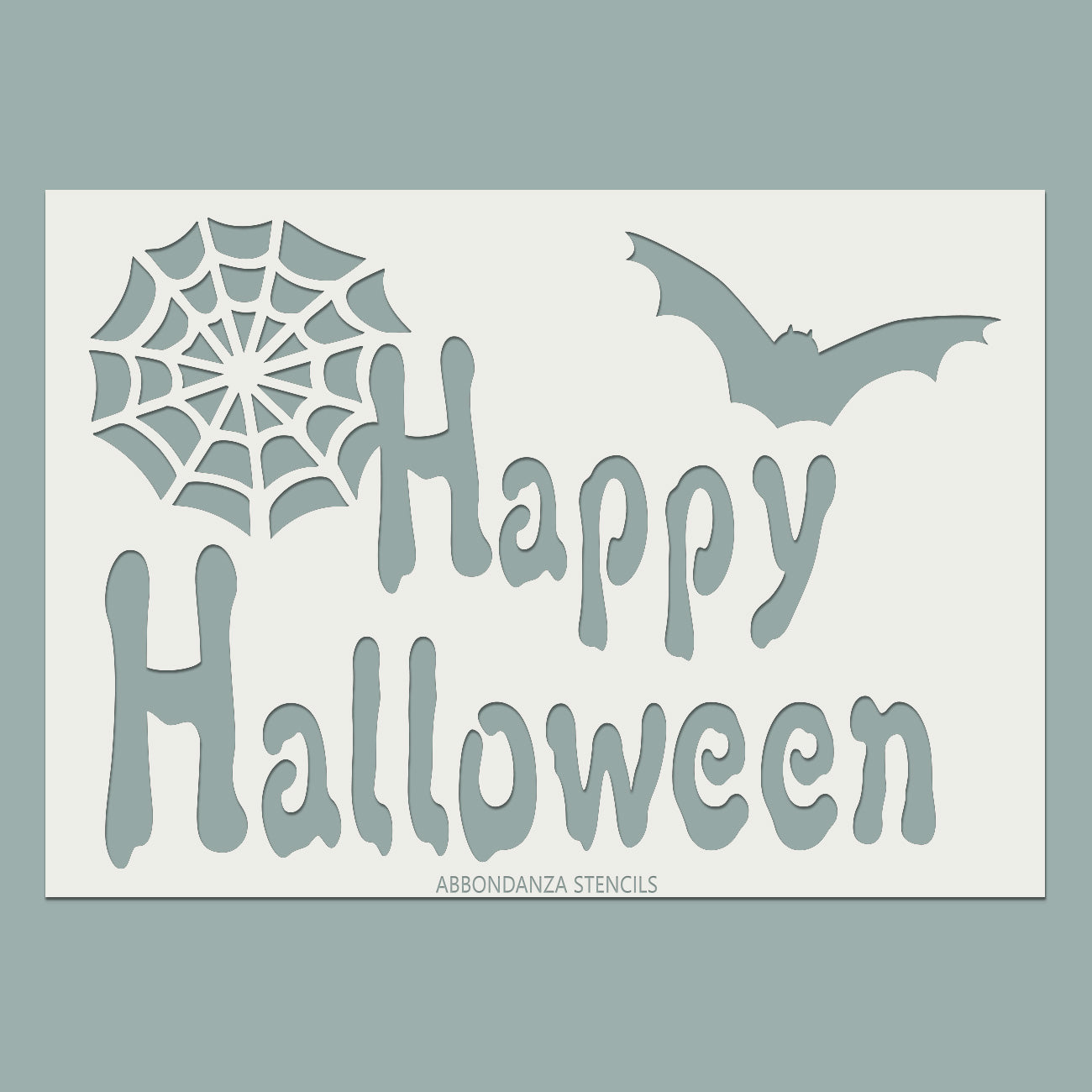 Abbondanza Happy Halloween Text-Schablone