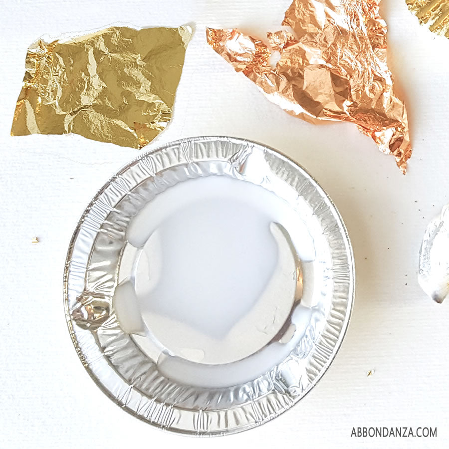 Anlegemilch, Blattmetall Kleber