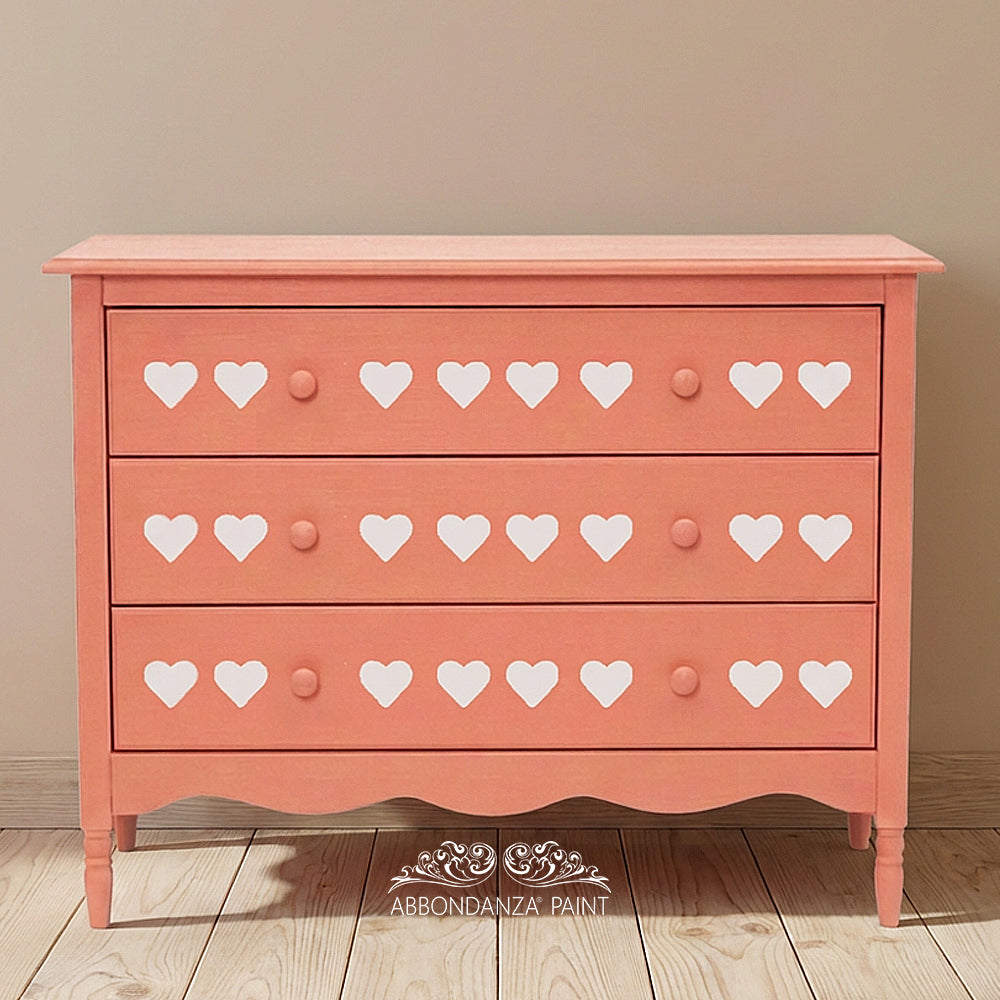 Schablone „Big Heart Pattern“ Kommode