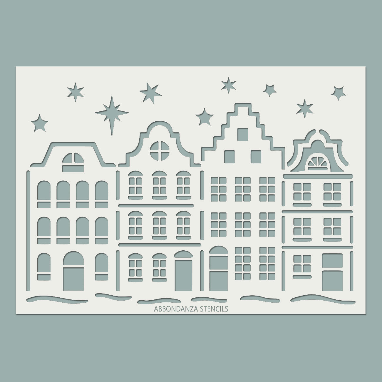 Abbondanza Schablone Weihnachtshäuschen