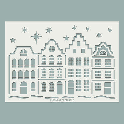 Abbondanza Schablone Weihnachtshäuschen