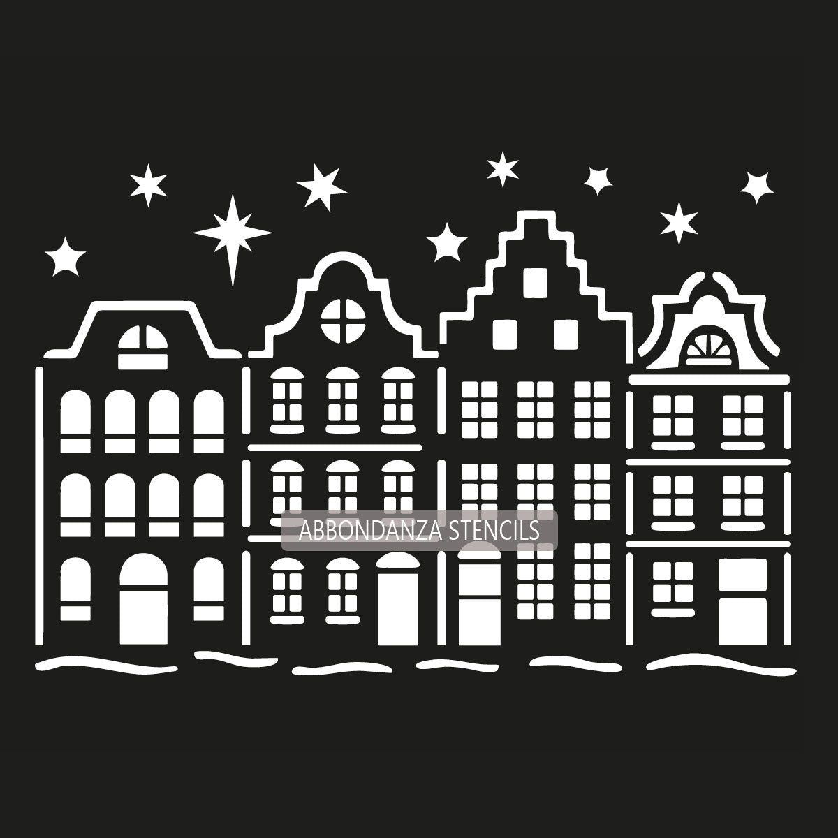 Schablone Weihnachtshäuschen