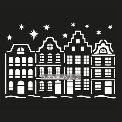 Schablone Weihnachtshäuschen