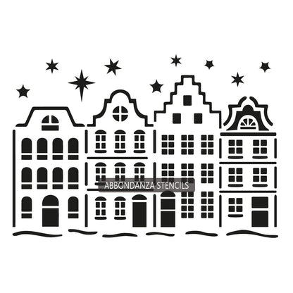 Schablone Weihnachtshäuschen