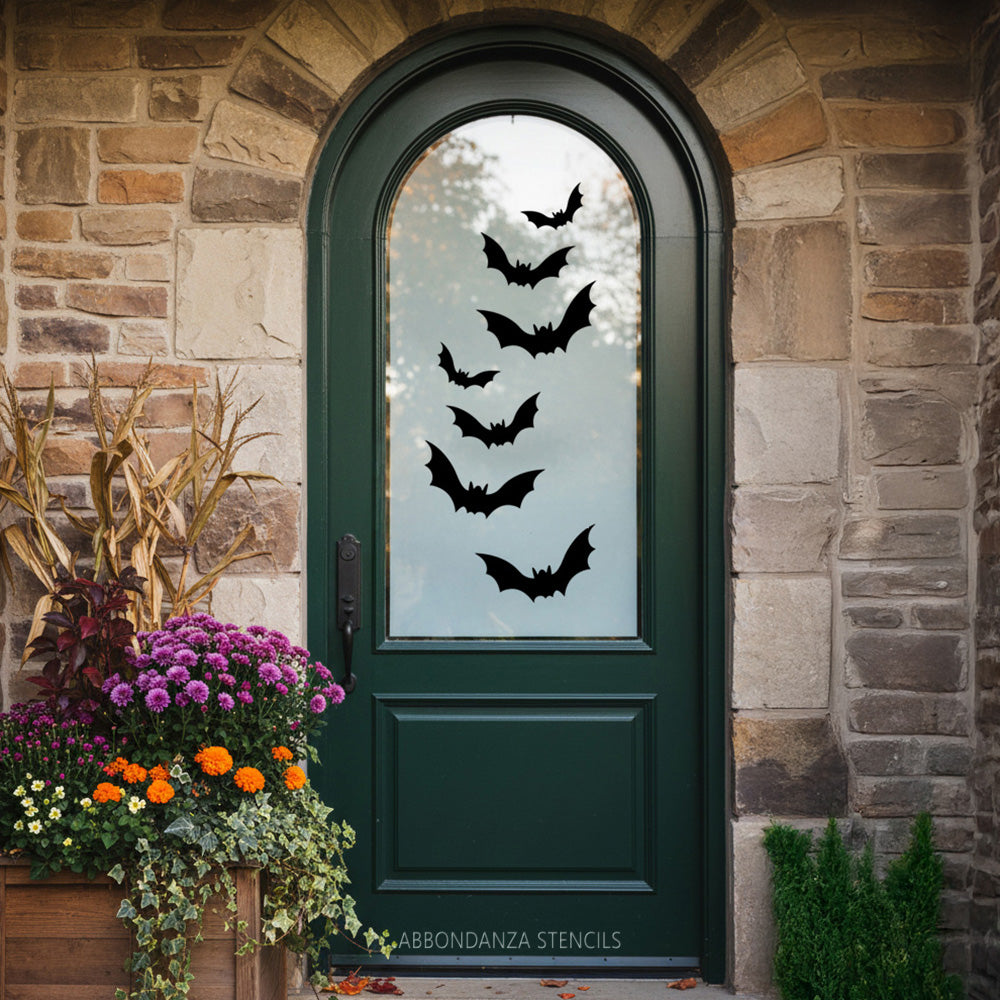 Halloween Schablone Flying Bats, Fledermäusen