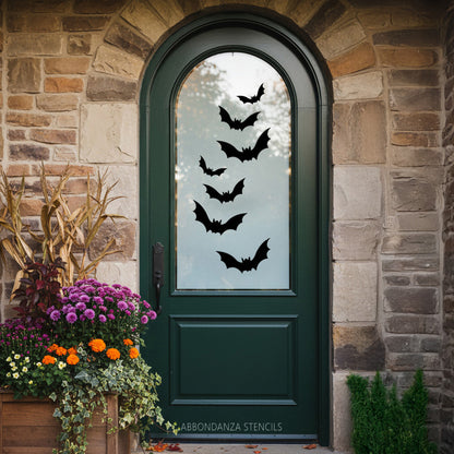 Halloween Schablone Flying Bats, Fledermäusen