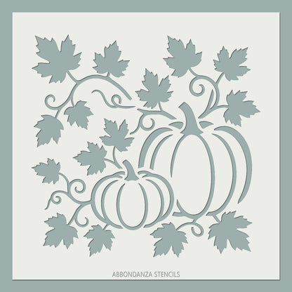 Abbondanza Kürbis-Schablone Pumpkin & Leaves