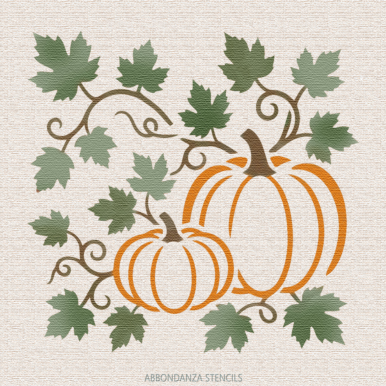 Kürbis-Schablone Pumpkin & Leaves