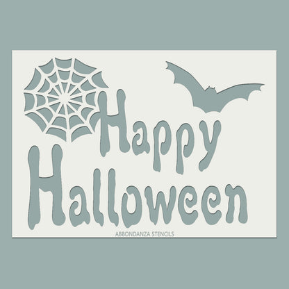 Abbondanza Happy Halloween Text-Schablone