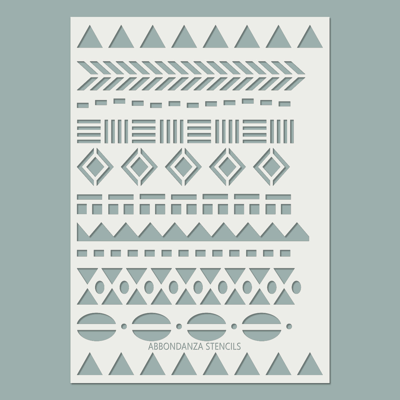 Schablone „Tribal Borders“ Musterschablone