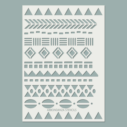 Schablone „Tribal Borders“ Musterschablone