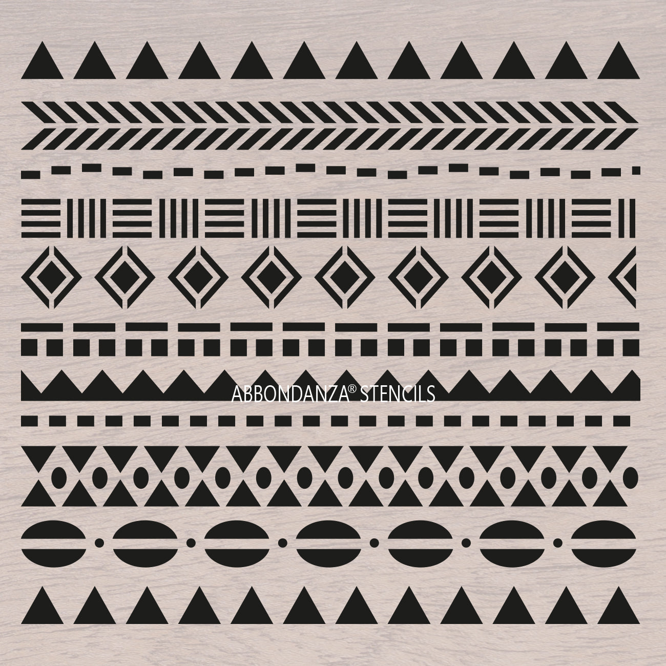 Schablone „Tribal Borders“ Musterschablone