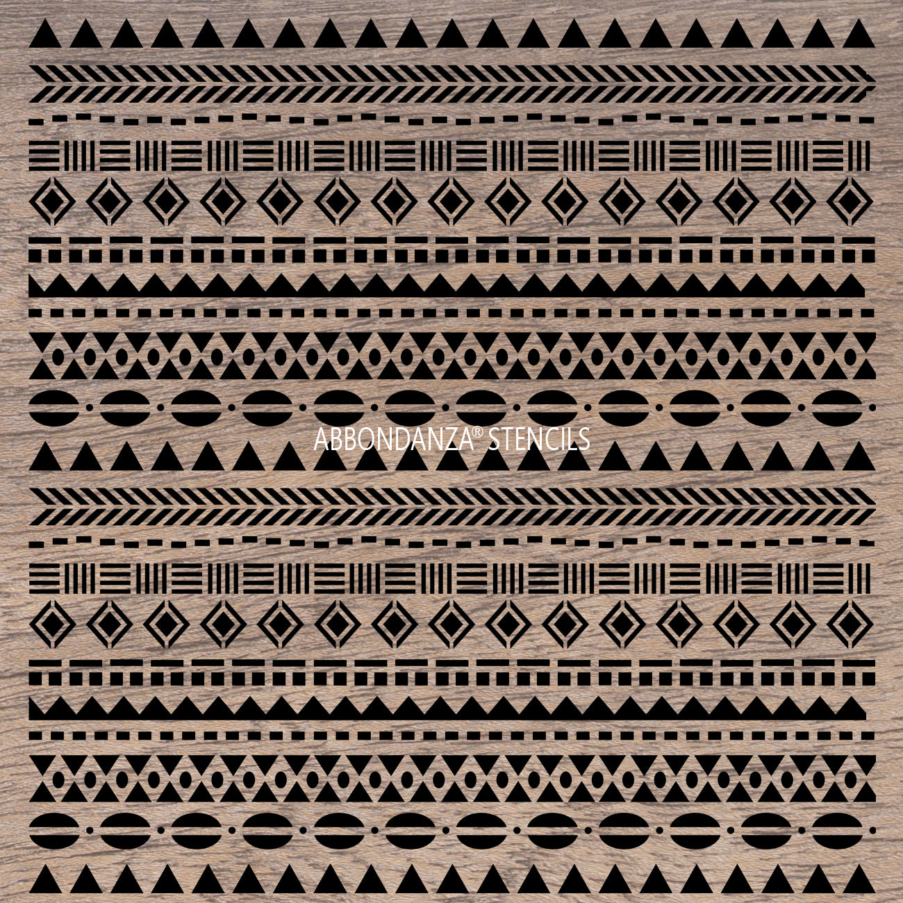 Schablone „Tribal Borders“ Musterschablone