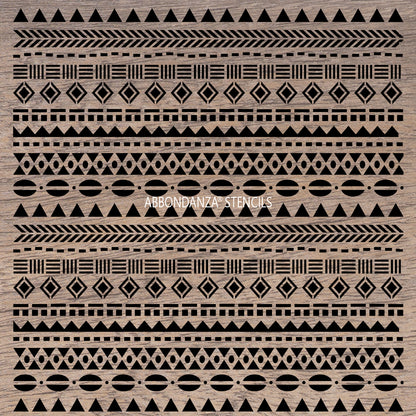 Schablone „Tribal Borders“ Musterschablone